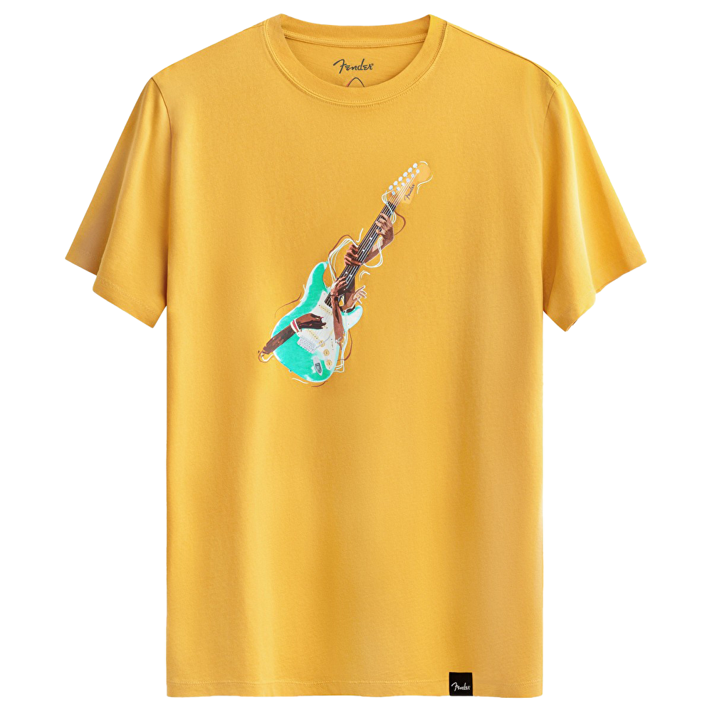 KAFT X FENDER X ZUHAL Riff Hands - Sulphur - Tasarım T-Shirt